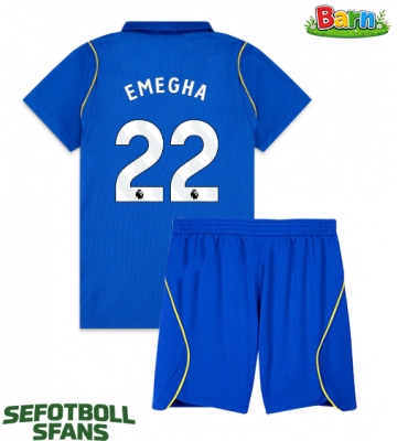 Chelsea Emmanuel Emegha #22 Hemmaställ Barn 2026-27 Kortärmad (+ Korta byxor)